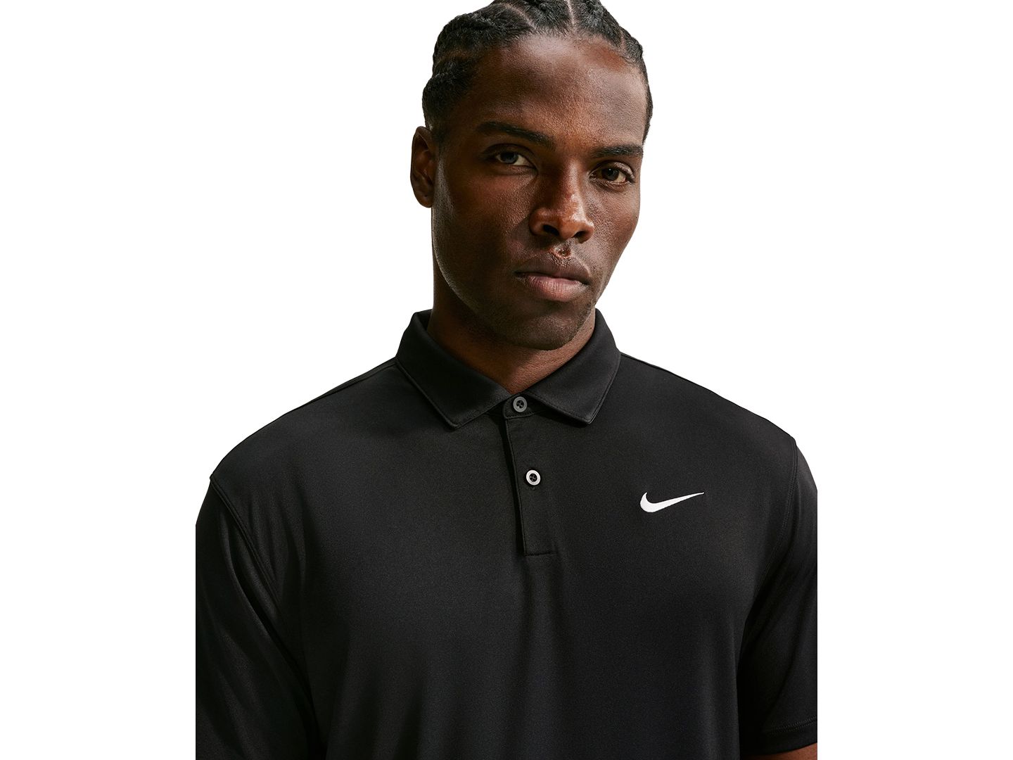 Мужское поло Nike Approach Dri-FIT Golf Polo Shirt, цвет: Чёрный / Белый — фото 2
