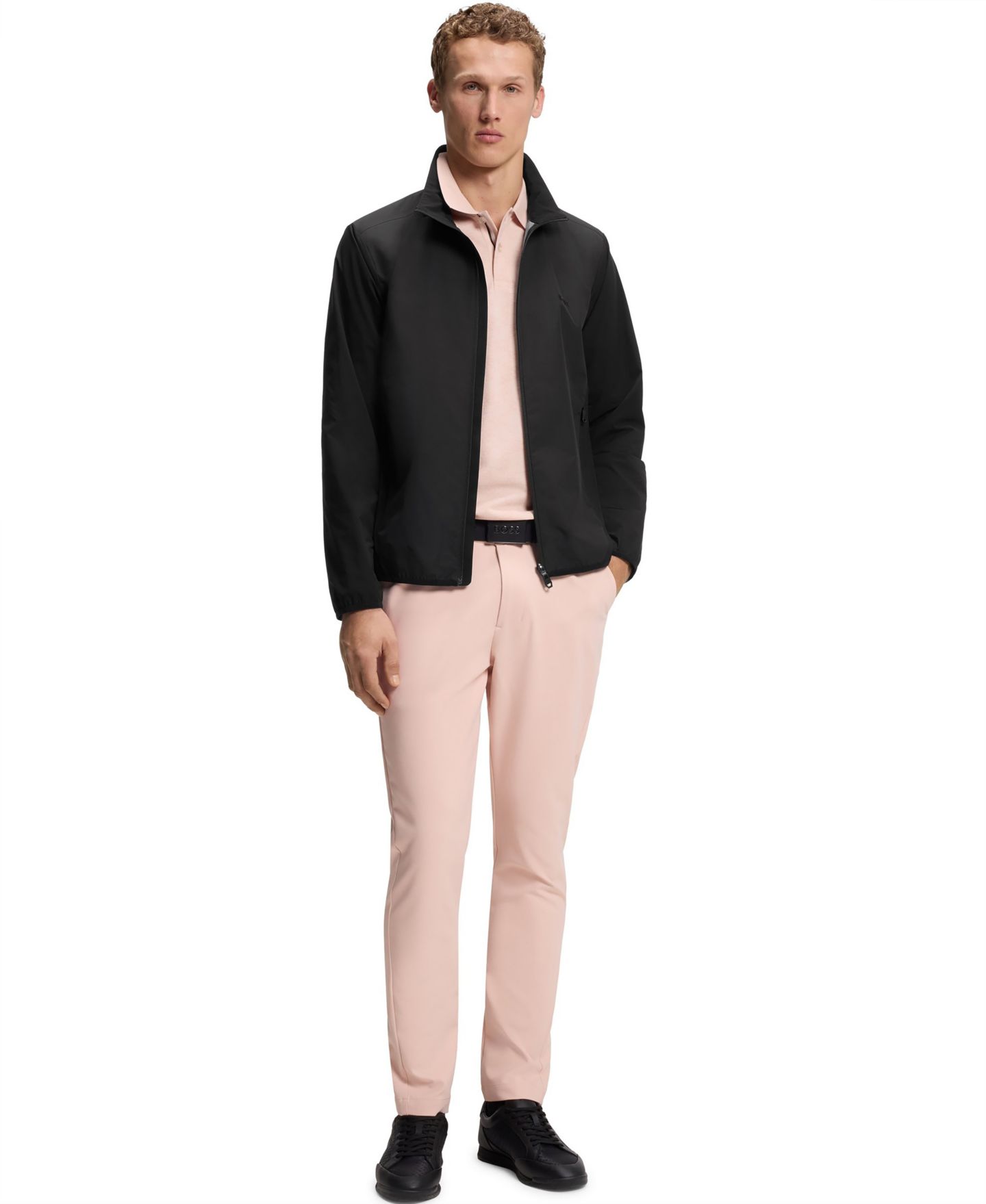 Мужская куртка Hugo Boss Water-Repellent Regular-Fit Stretch, цвет: Чёрный — фото 4