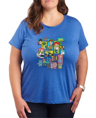 Plus Size Toy Story Grid Short-Sleeve Graphic T-Shirt