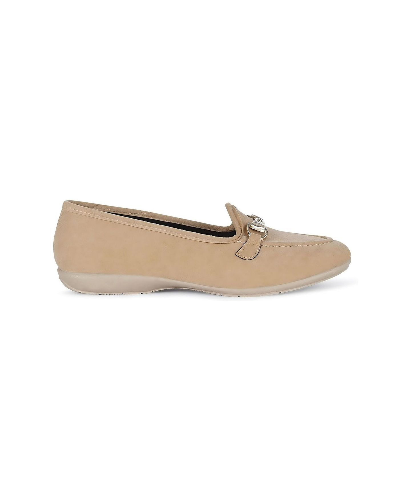 Женские тапочки Menina Step Royal Suede Buckle Slipper, цвет: Бежевый — фото 2