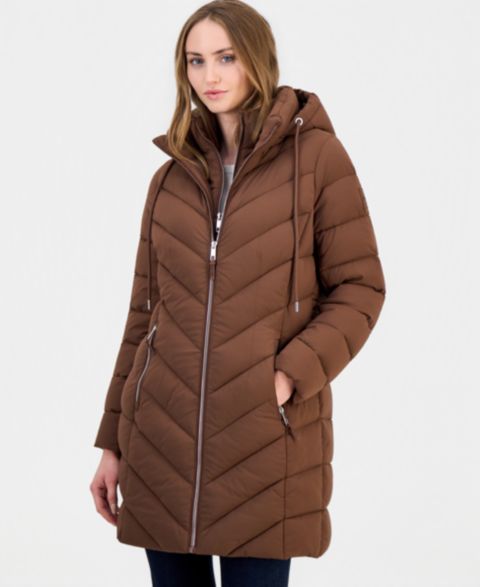 Женские куртки Calvin Klein Women's Bibbed Packable Puffer Coat