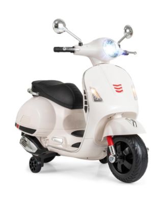 Kids 12V Battery Motorcycle with Training Wheels, Music and LED Lights