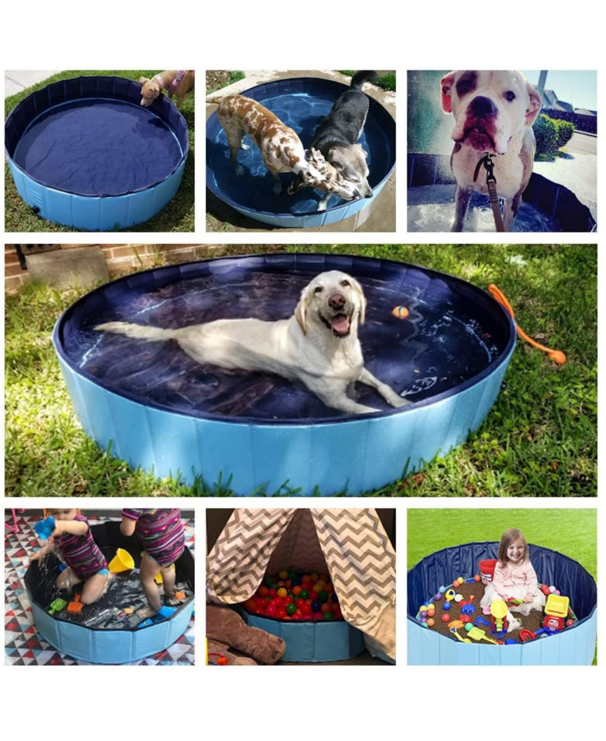 Gnuadz Foldable Pet Bath Pool Collapsible Tub Cat Wading Kiddie