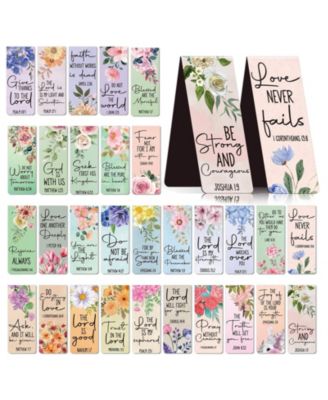 Verses Magnetic Bookmark Floral Religious Faith Bible