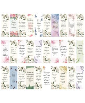 Bible Verse Bookmarks Floral Religious Gifts