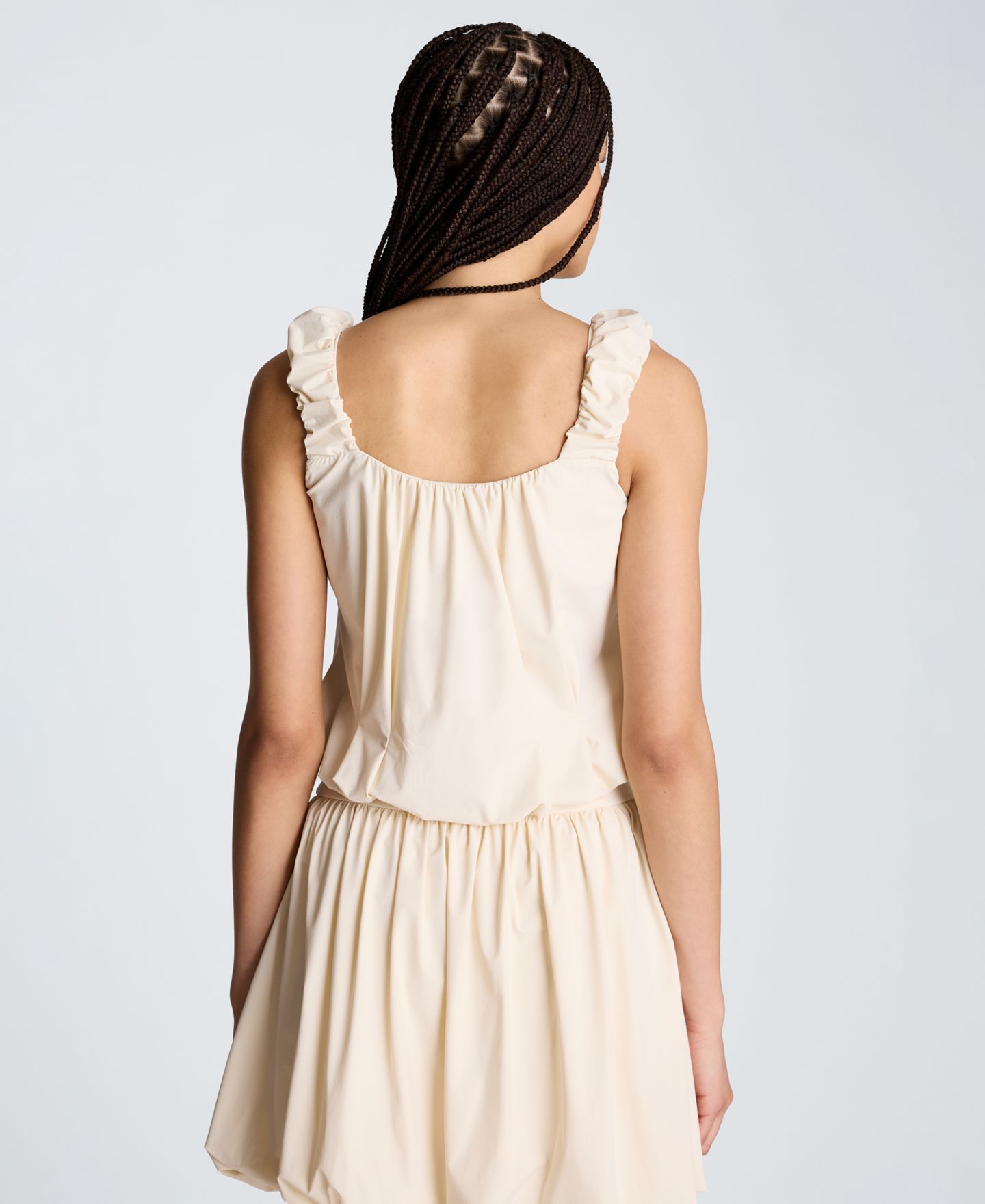 Женский топ Kenneth Cole Seoul Knit Ruched Scoop Neck, цвет: Устричный — фото 10