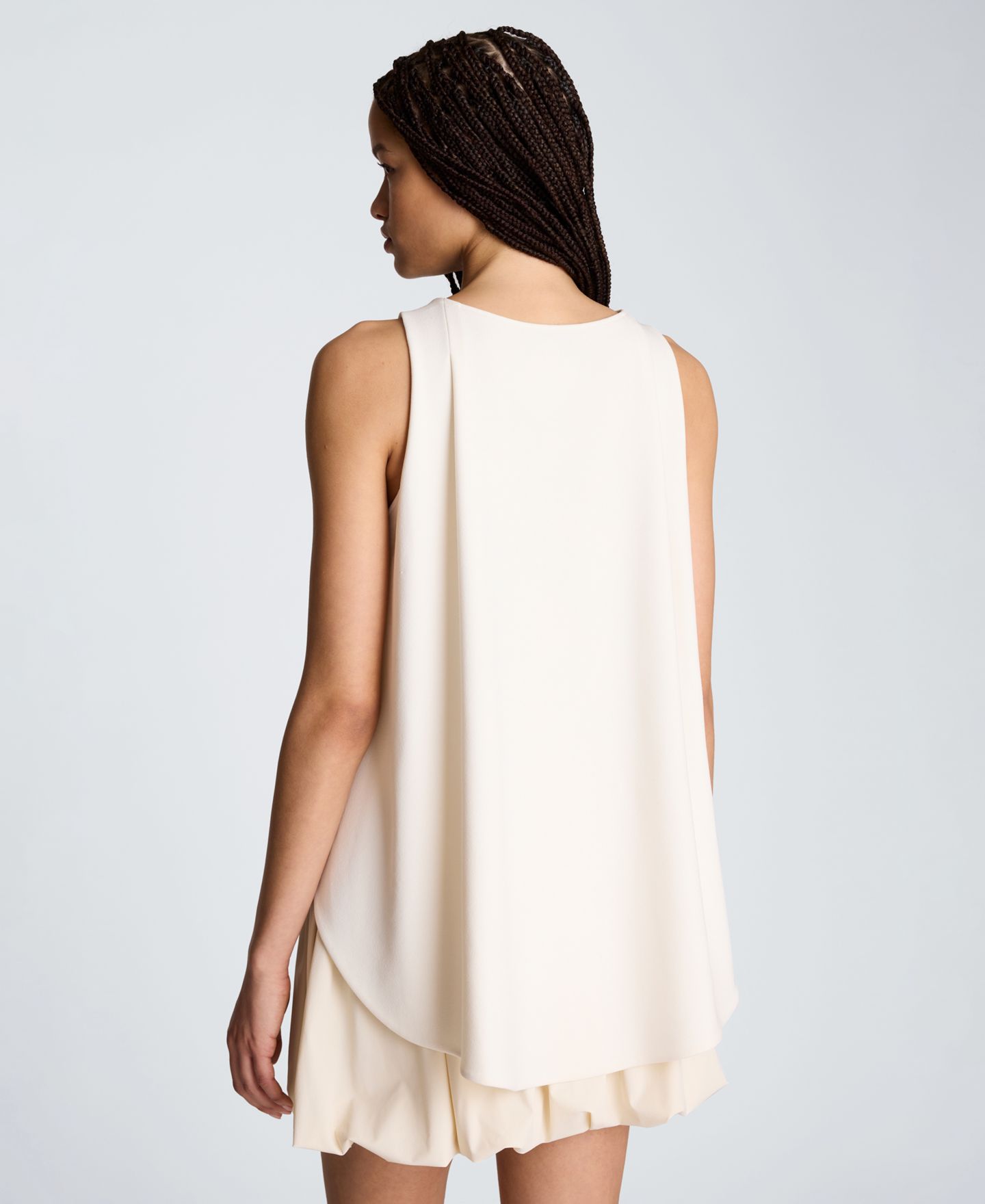 Женский топ Kenneth Cole Layered High-Low, цвет: Устричный — фото 10