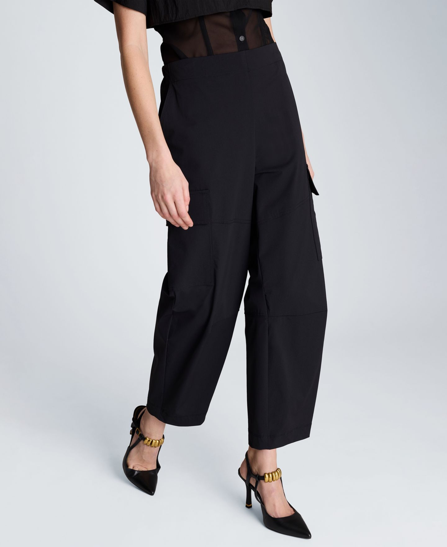 Женские брюки Kenneth Cole Barrel Leg Cargo, цвет: Чёрный — фото 6