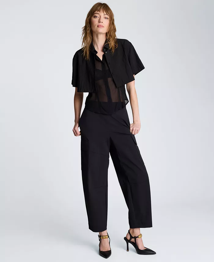 Women's Barrel Leg Cargo Pants - thumbnail 10