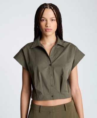 Women's Y-Neck Crop Top