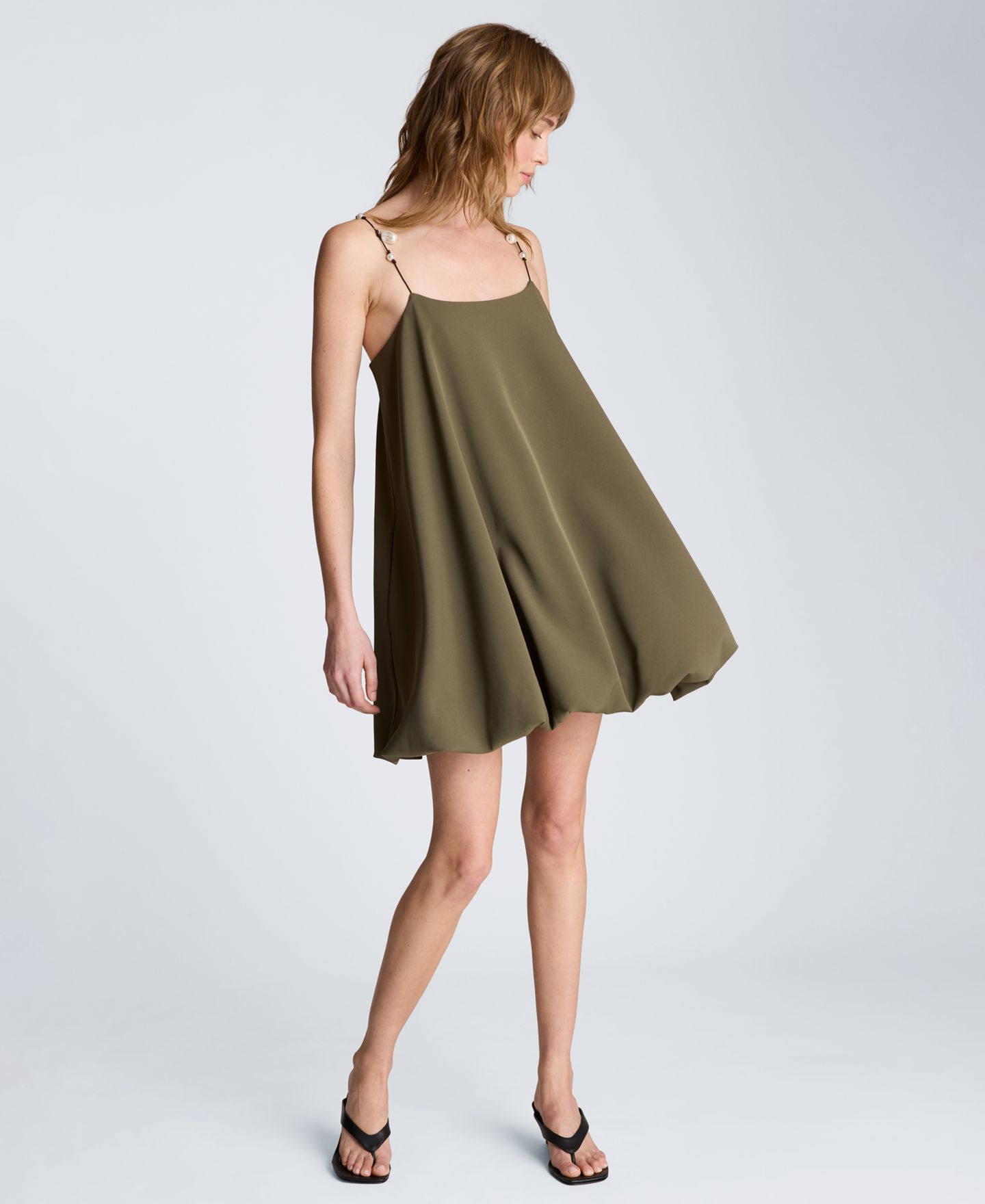 Женское платье Kenneth Cole Bubble Hem Mini with Imitation Pearl Charm Straps, цвет: Зелёный — фото 2