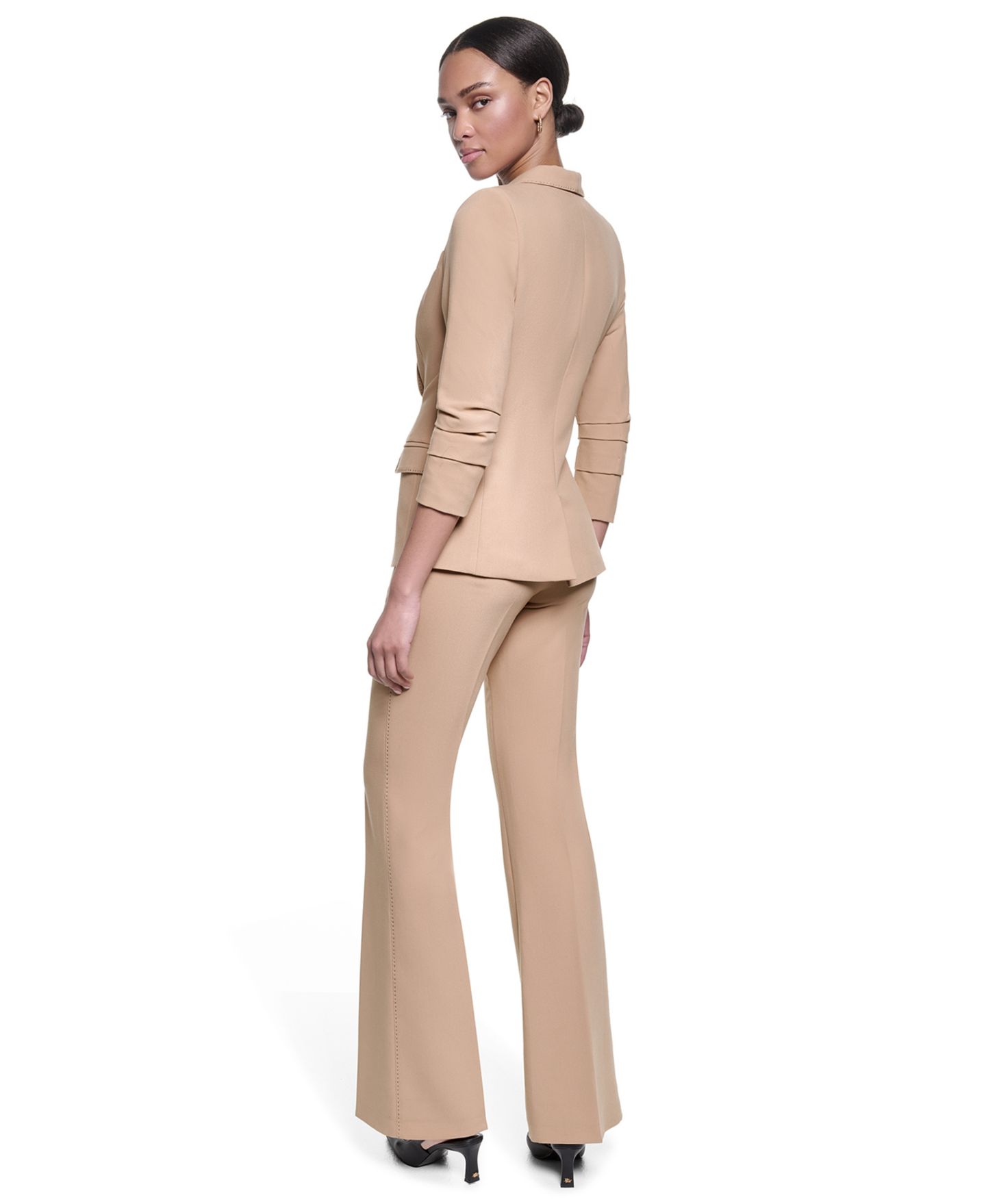 Женский пиджак KARL LAGERFELD PARIS 3/4-Sleeve Shoulder Padded One-Button Blazer, цвет: Полуночный тёмно-синий — фото 6