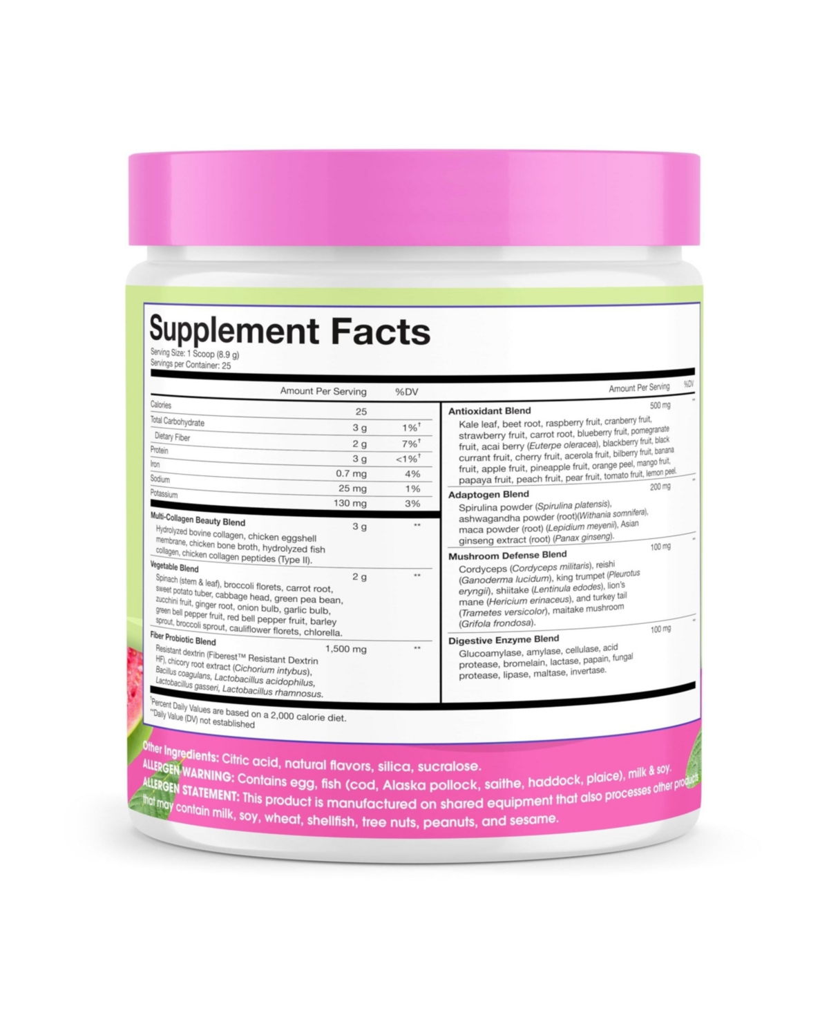Obvi Collagen Greens Powder for Overall Wellness - Nutrient-Rich Superfood Blend - Healthy Digestion - Radiant Skin