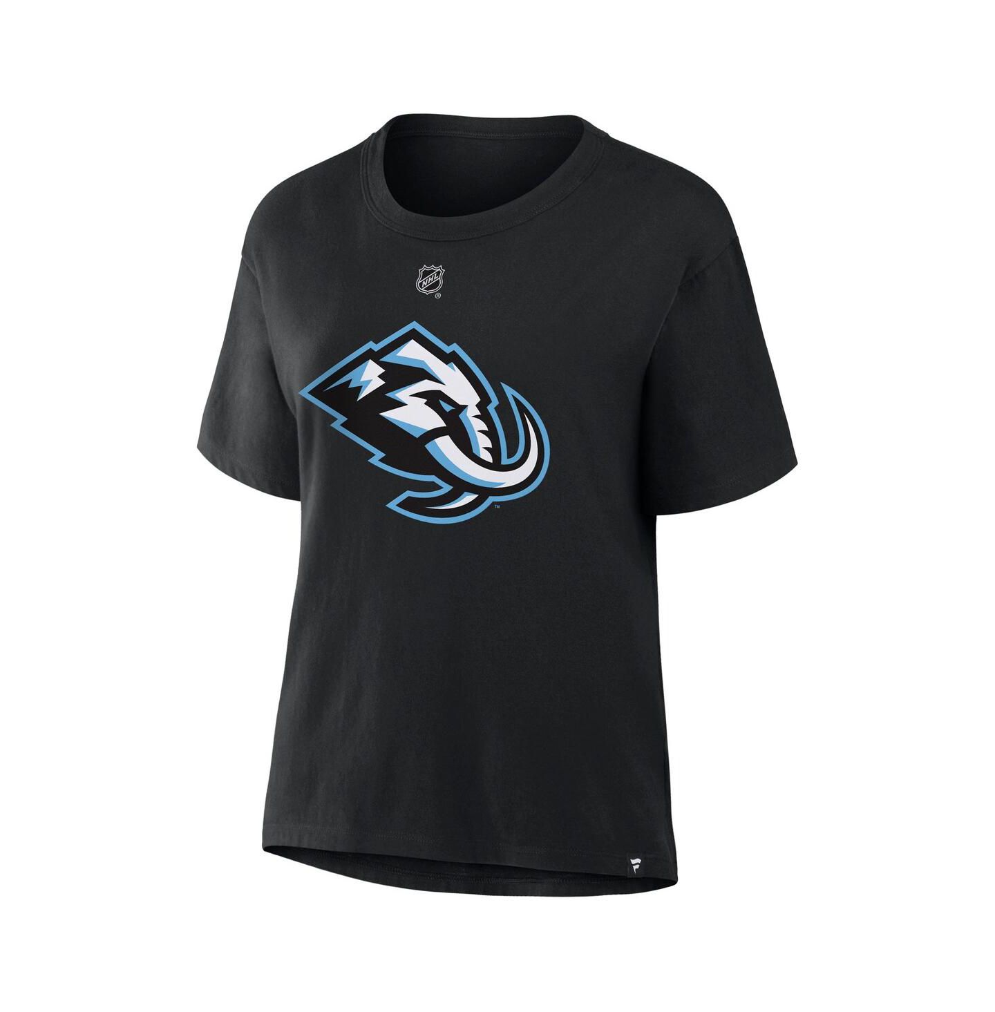 Женская футболка Fanatics Logan Cooley Black Utah Mammoth Authentic Stack Name & Number — фото 3