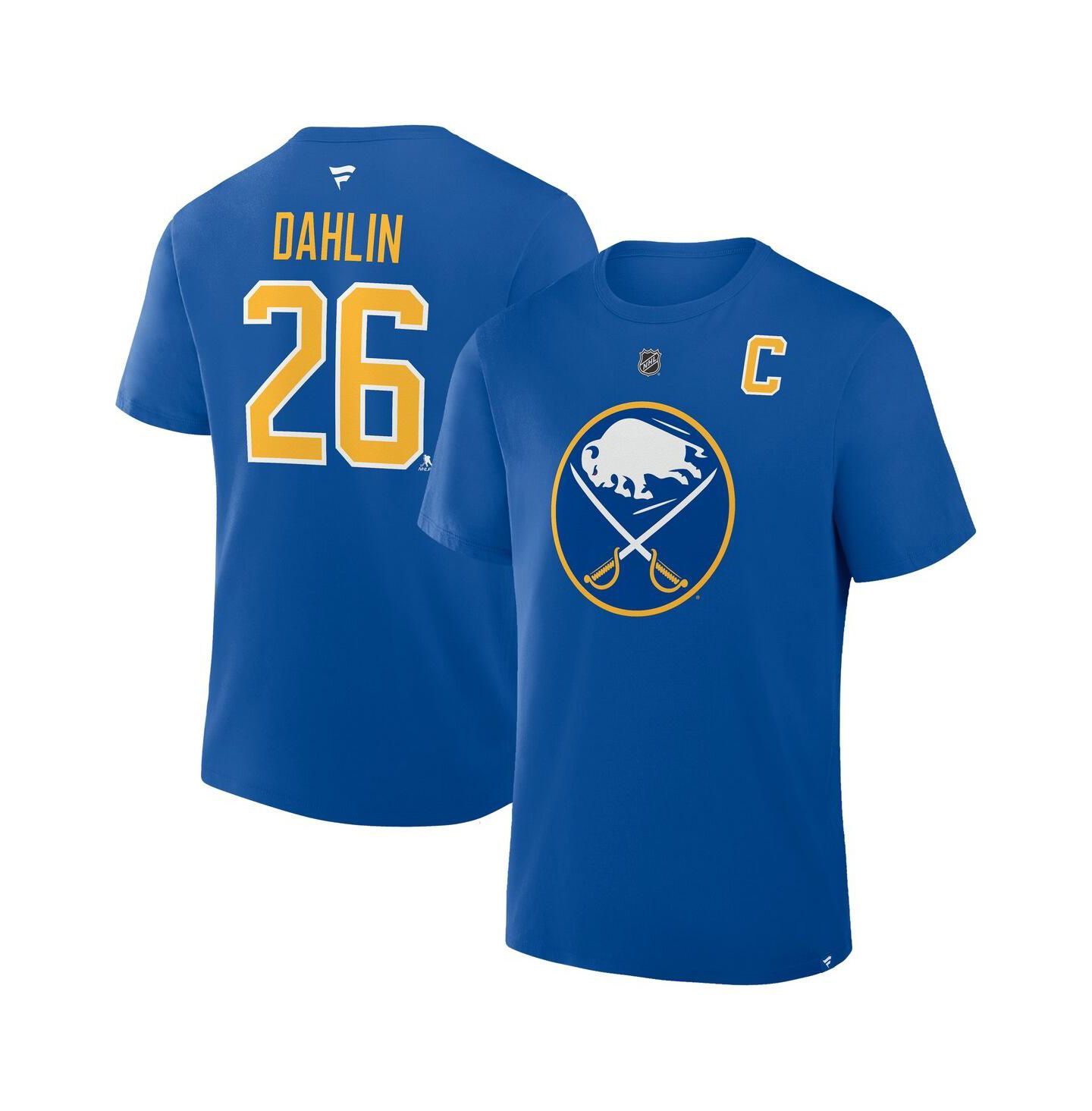 Мужская футболка Fanatics Rasmus Dahlin Royal Buffalo Sabres Authentic Stack Name & Number — фото 1