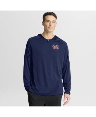 Men's Navy Montreal Canadiens Authentic Pro Rink Raglan Hoodie