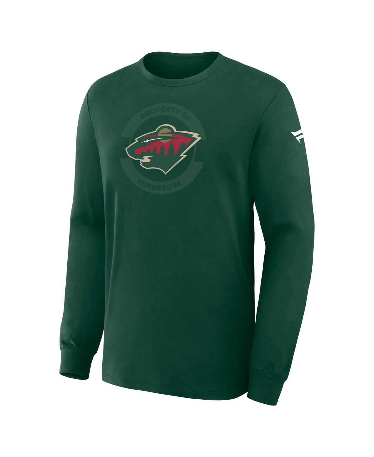 Fanatics Men's Green Minnesota Wild Authentic Pro Property Of Practice Long Sleeve T-Shirt - Green