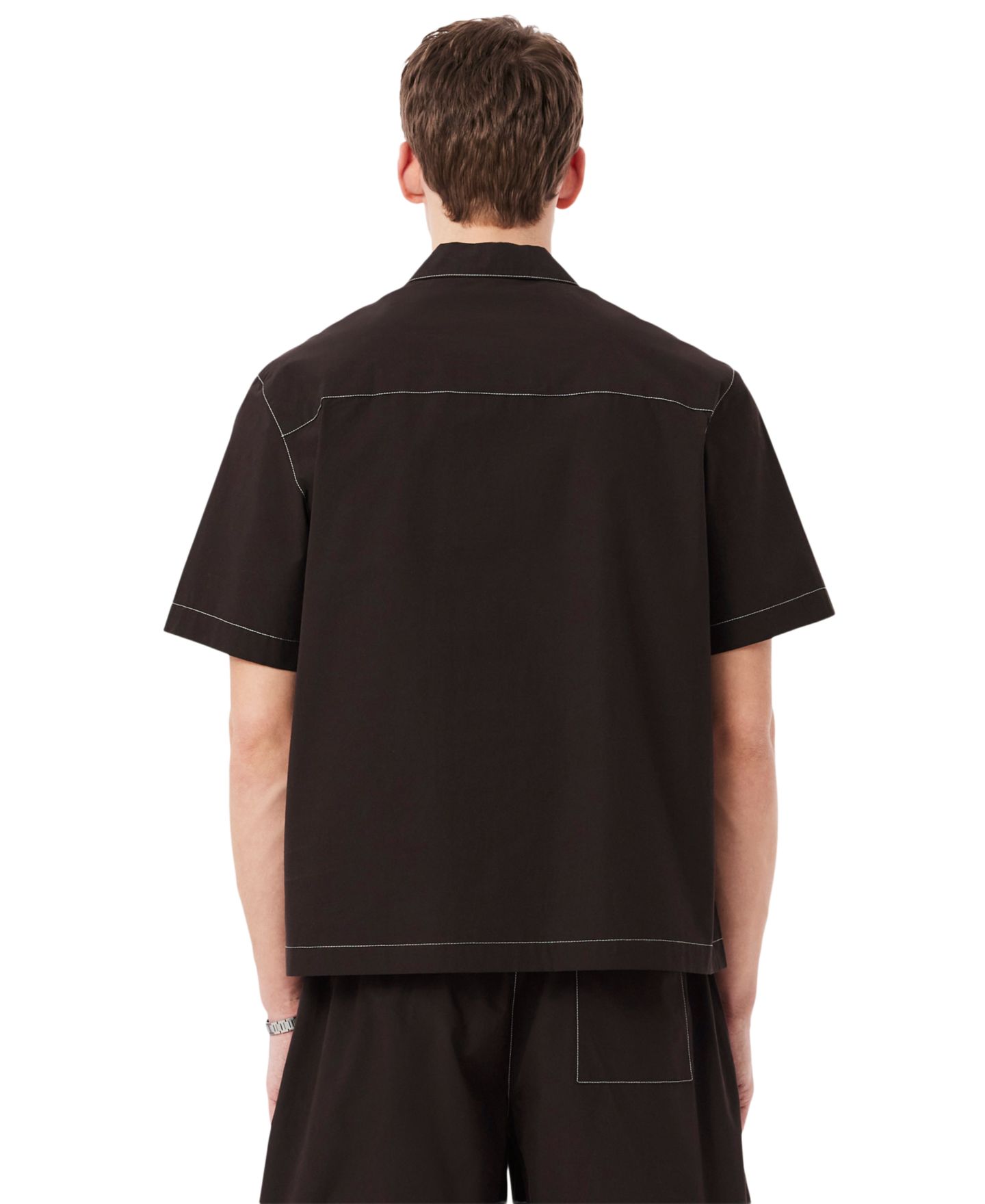 Мужское поло Lacoste Regular-Fit Polo Shirt, цвет: Коричневый — фото 4