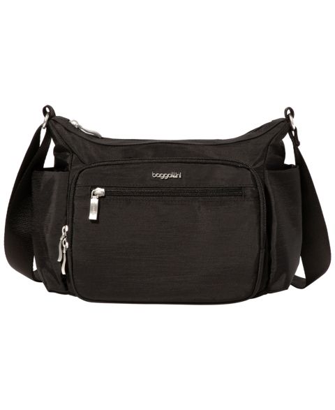 Женская сумка Baggallini Crosstown Small Hobo Crossbody Handbag, цвет: Чёрный