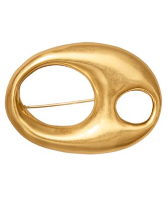Donna Karan New York Worn 24k Gold-Plated Mariner Statement Brooch - Gold 95$