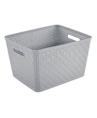 14"Lx8"H Woven Rectangular Tall Basket for Home Organization (6 Pack)