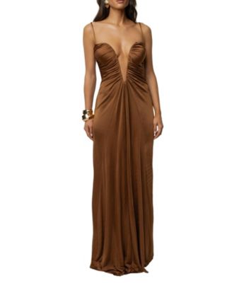 Women's Auric Deep Plunge Maxi Dress