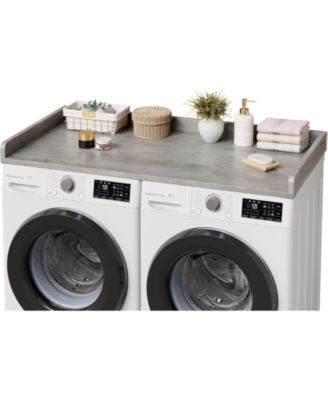  Washer Dryer Countertop, Laundry Topper with Edge and Non-Slip Pad