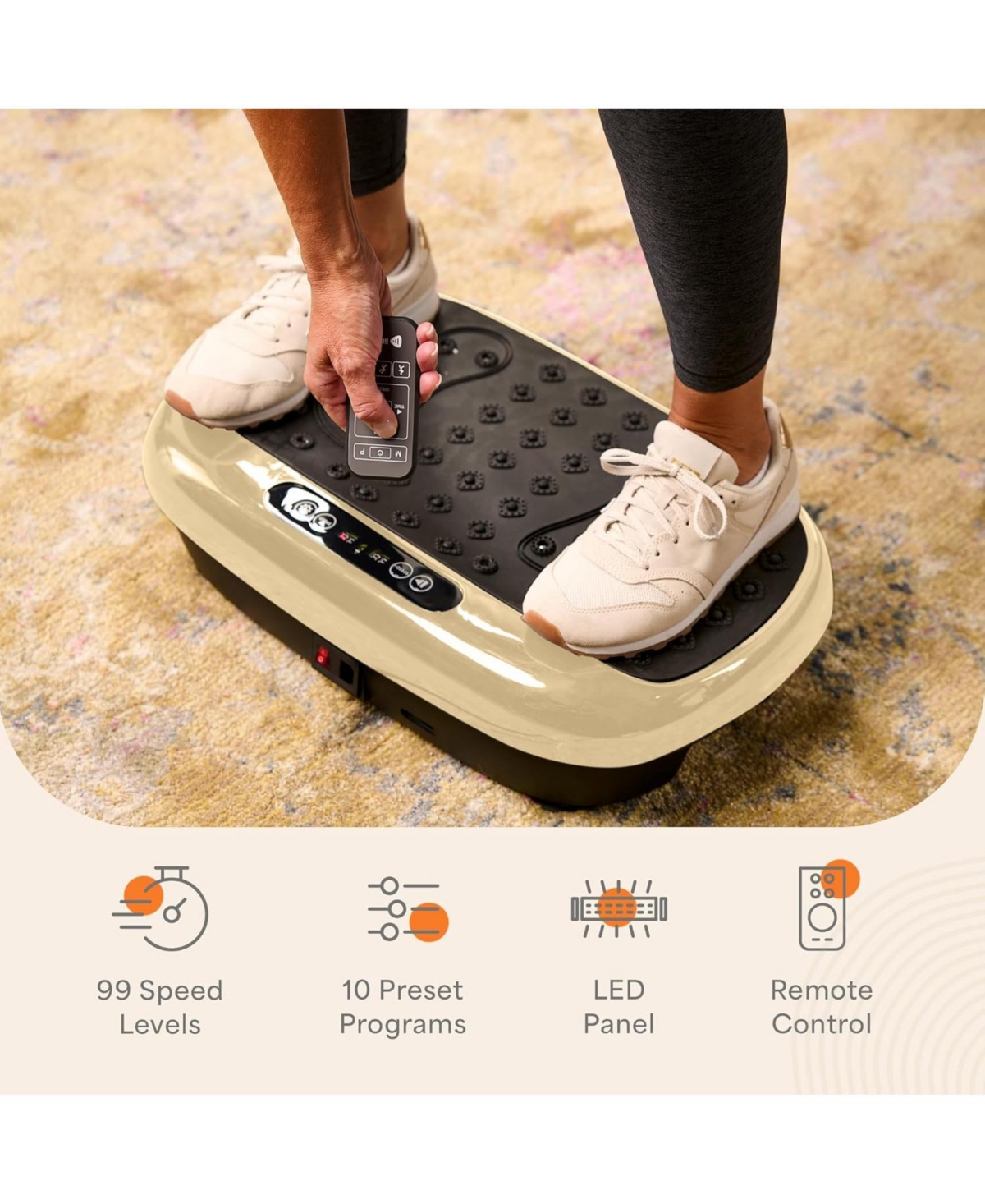 LifePro Mini Vibration Plate Exercise Machine – Full Body Platform for Lymphatic Drainage, Back & Joint Pain Relief