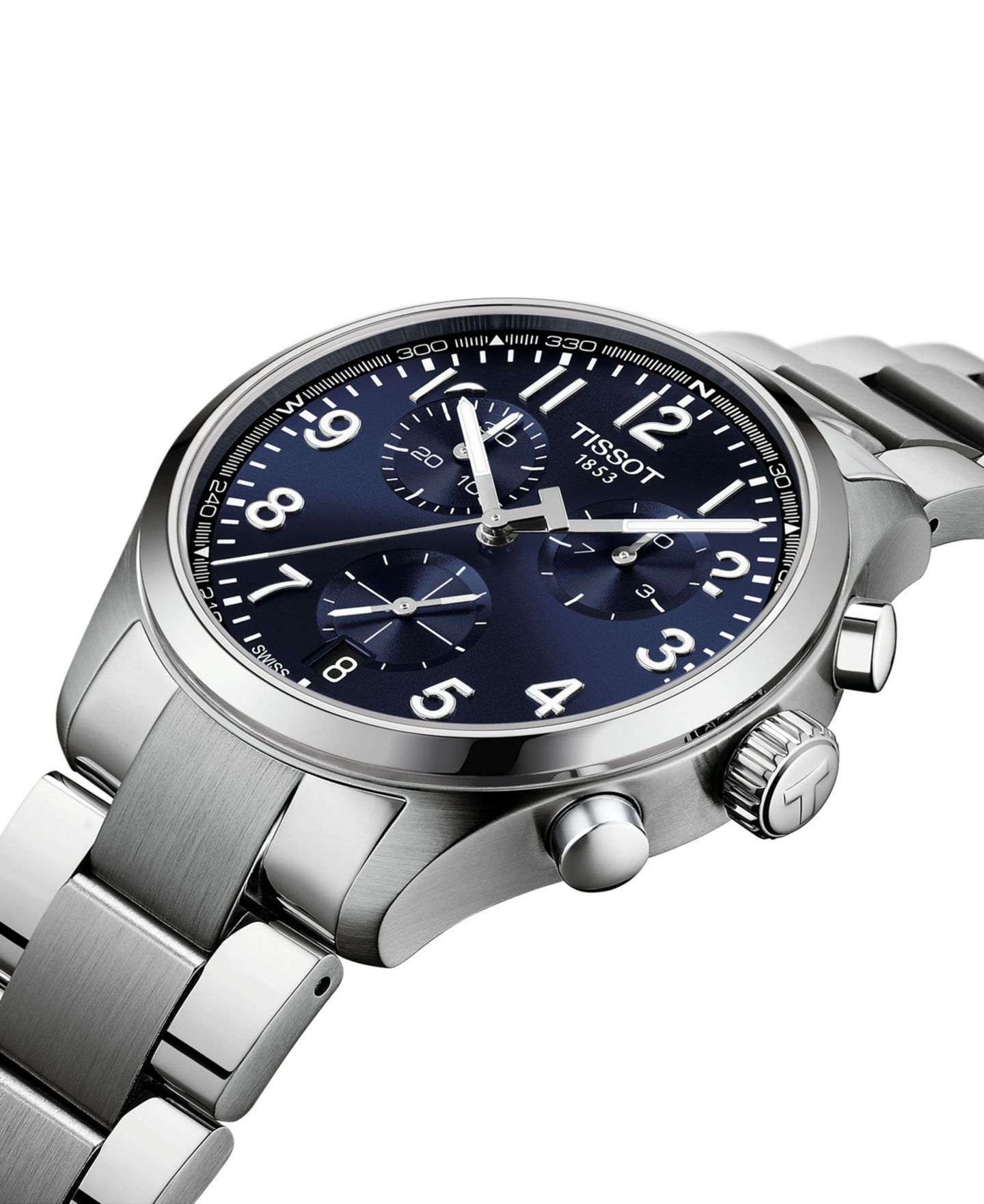 Мужские часы Tissot Round Silver Stainless Steel Watch 42mm — фото 5