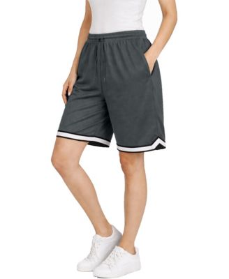 Women's Loose Fit Premium Active Moisture Wicking Workout Mesh Shorts With Trim