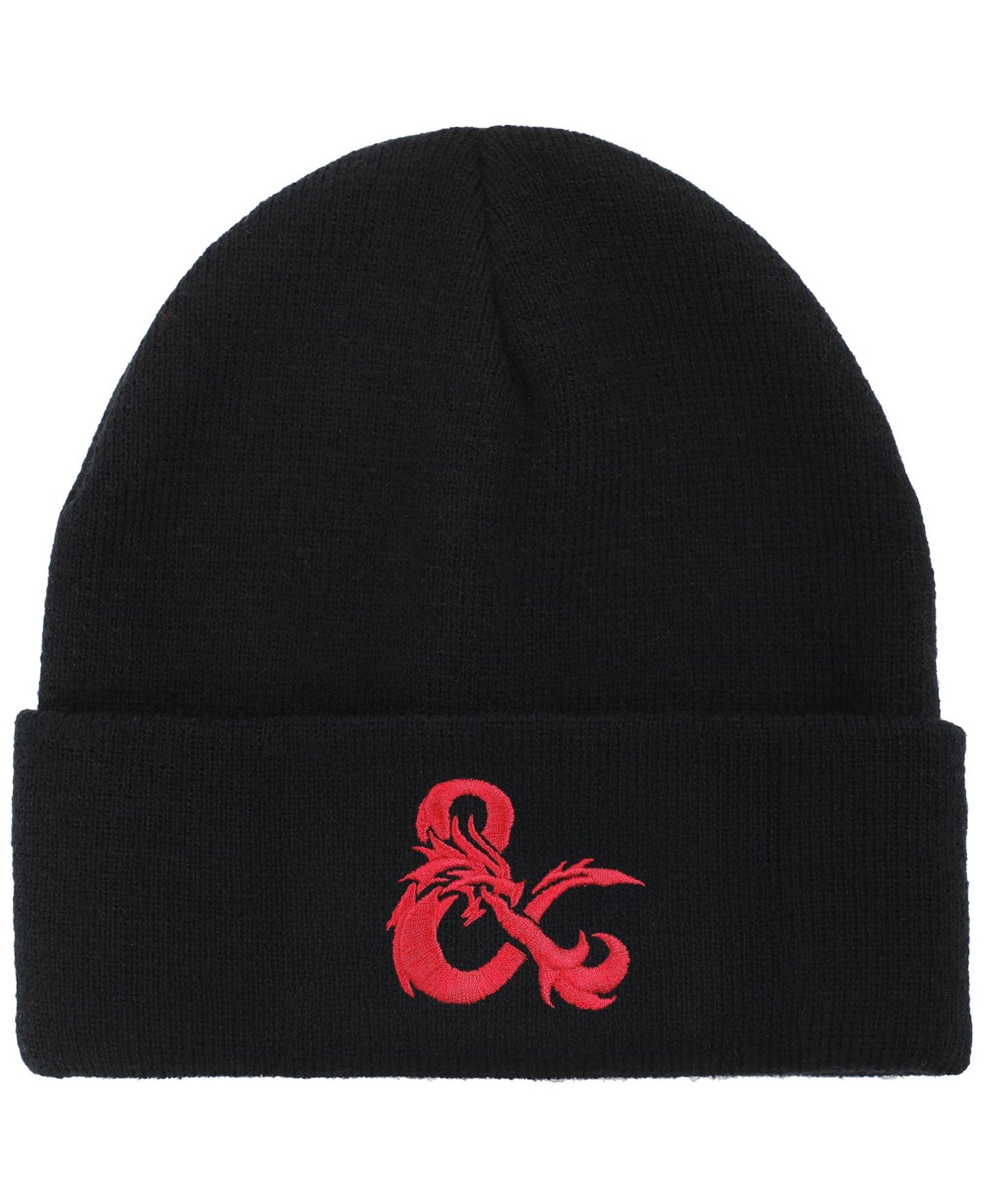 Мужская шапка Dungeons & Dragons Ampersand Logo Embroidery Black Acrylic Knit Cuff, цвет: Чёрный — фото 10