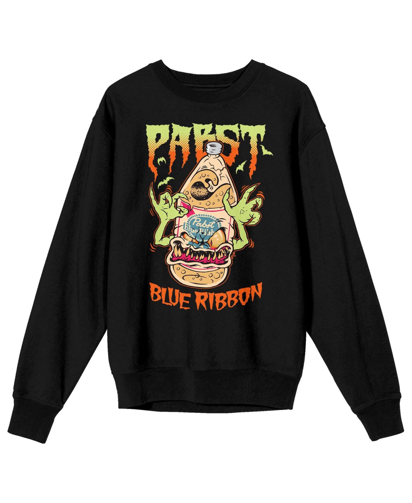 Мужская толстовка Pabst Blue Ribbon Beer Bottle Monster, цвет: Чёрный — фото 5