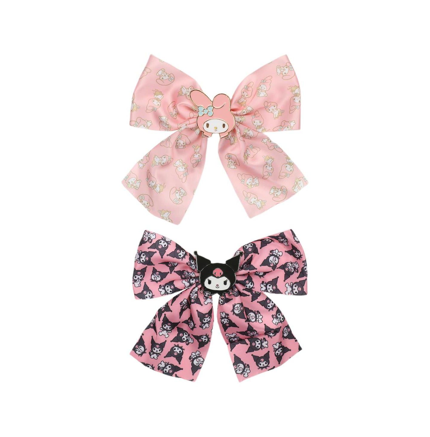 Детские аксессуары для волос My Melody and Kuromi 2-Piece Hair Clip Bows, цвет: Hsr 2-Piece Kuromi — фото 10