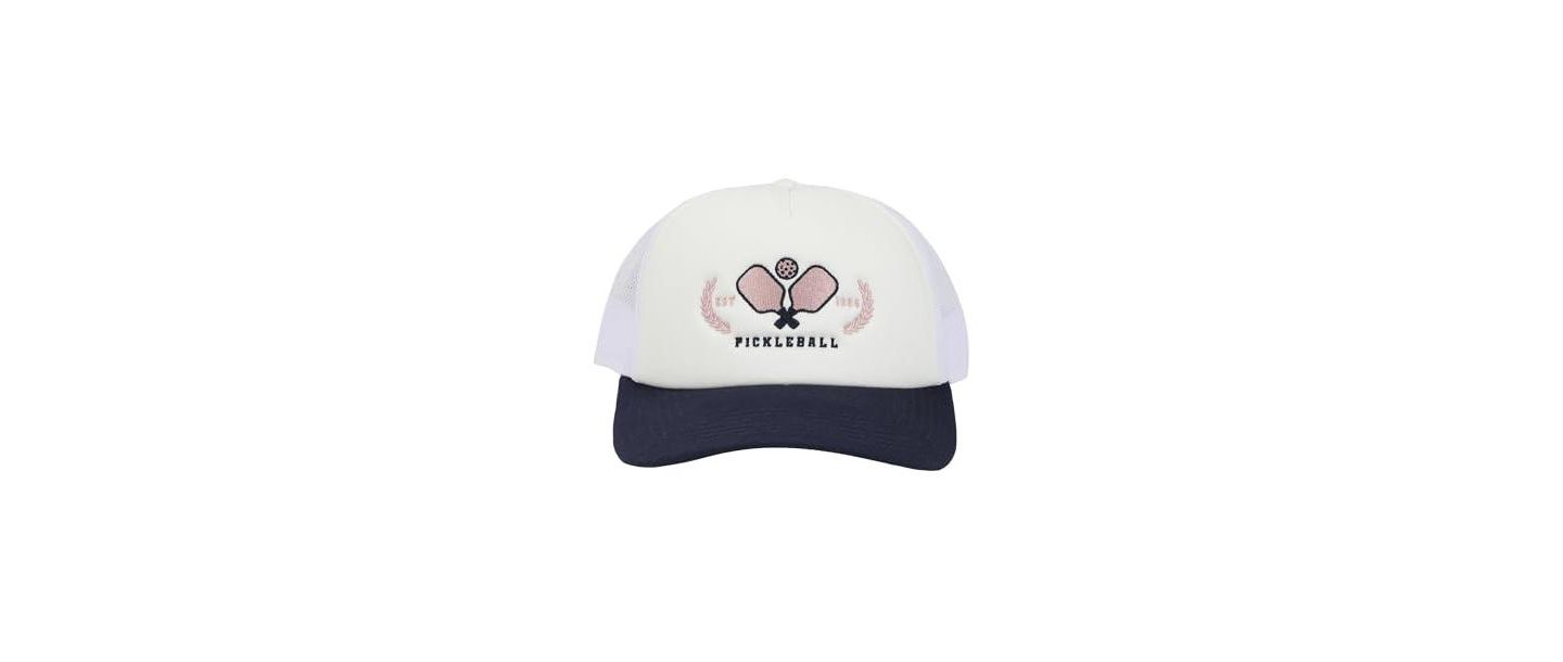 Мужская кепка Generic Pickleball Paddles White Foam Trucker Hat, цвет: Белый — фото 7