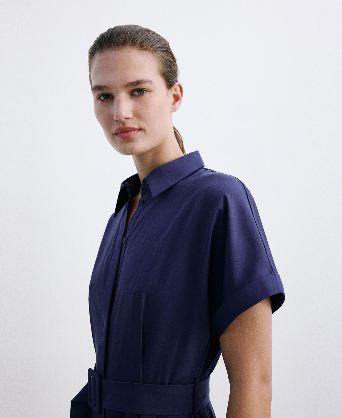 Mango Women's Belted Shirtdress view 4 — MAYCSS fashion products