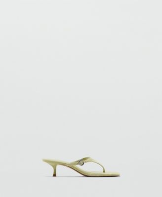 Women's Kitten-Heel Leather Sandals