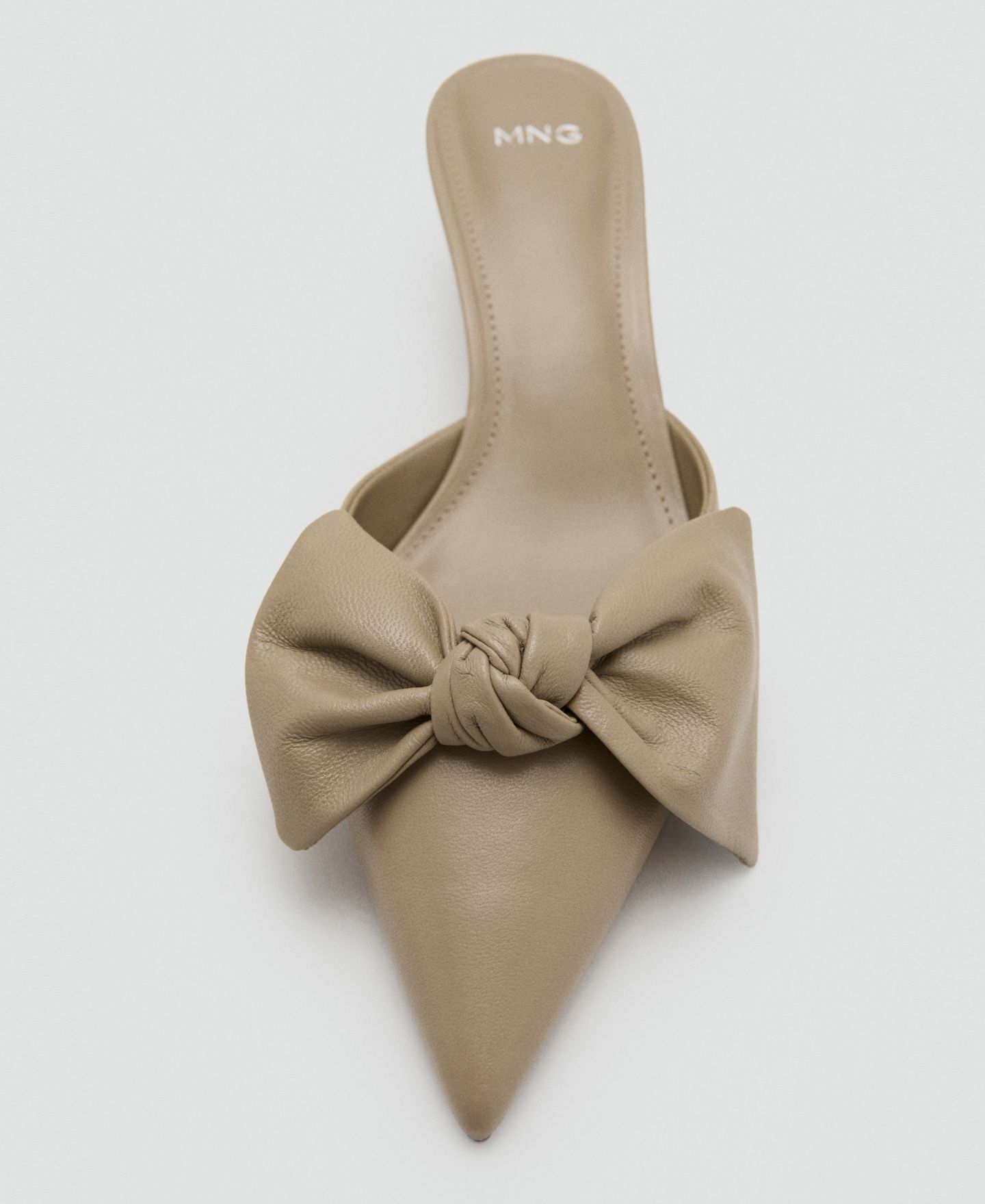 Обувь Mango Women's Bow Heeled Leather, цвет: Экрю — фото 3