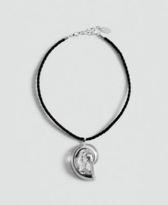 Mango Womens Shell Pendant Necklace - Silver 70$
