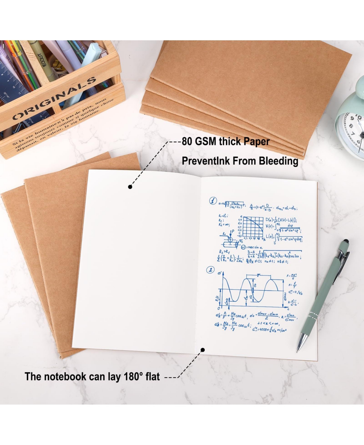 Gnuadz Blank Notebooks A5 Unlined Sketchbooks Journal Set
