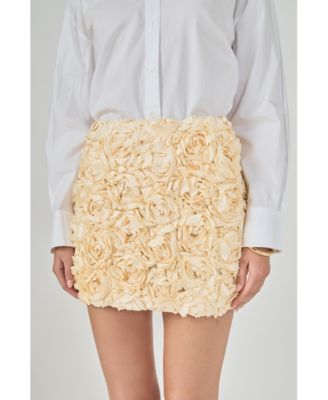 Women's 3D Rose mini skirt