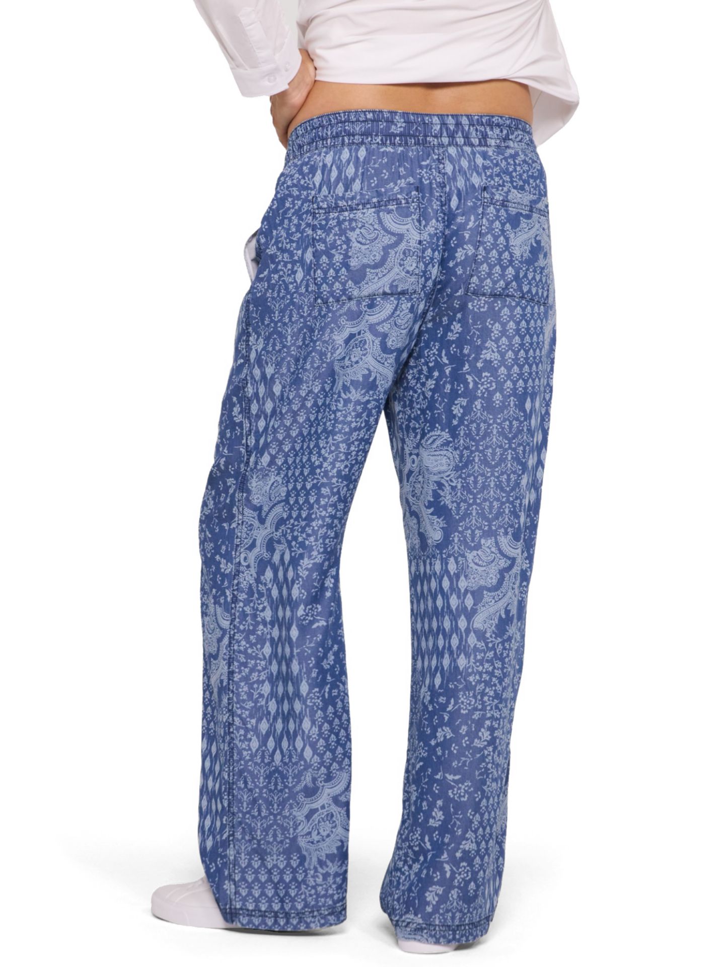 Женские джинсы Motherhood Maternity Motherhood Under the Belly Tie Waist Denim Wide Leg Pant, цвет: Средняя варка — фото 5