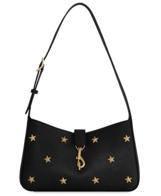 Megan Small Star-Studded Leather Shoulder Handbag