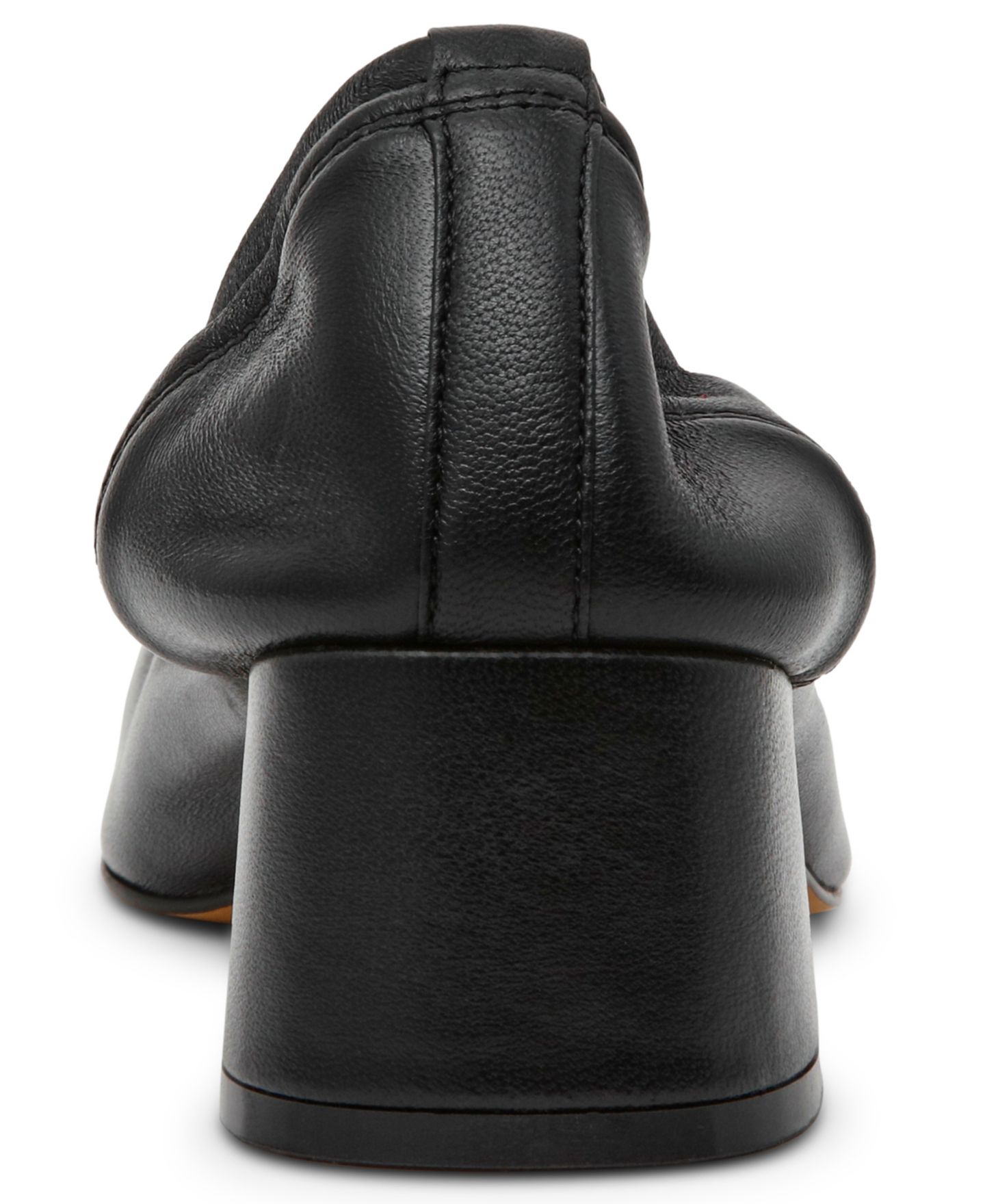 Женские туфли Steve Madden Coretta Block Heel Ballet Pumps, цвет: Чёрный кожаный — фото 3