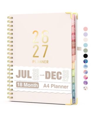 2026-2027 Academic Planner 18 Month Weekly Monthly Daily Agenda Book A5