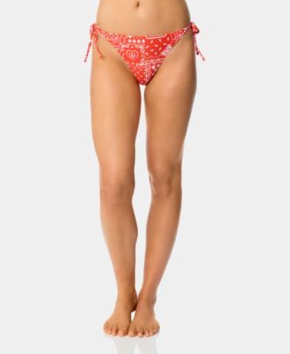 Women's Bandana Print Side Tie Swim Bottoms