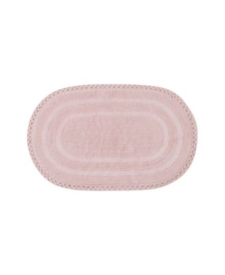 Camilla Crochet Border Oval Bath Mat, 21" x 34"