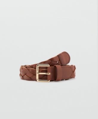 Women's Starring Hailey Bieber Braided Leather Belt