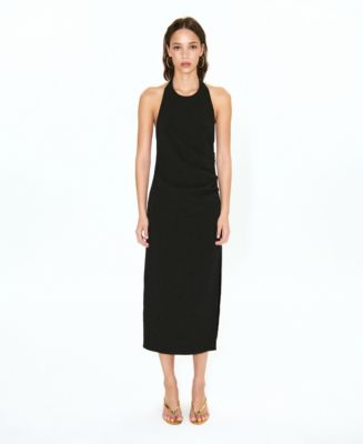 hailey bieber halter dress Mango Women's Starring Draped THE SEQUIN EDIT 12/11