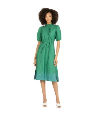 green velvet dress near me Mini Tiara Dress in Green Velvet 3T main image 1
