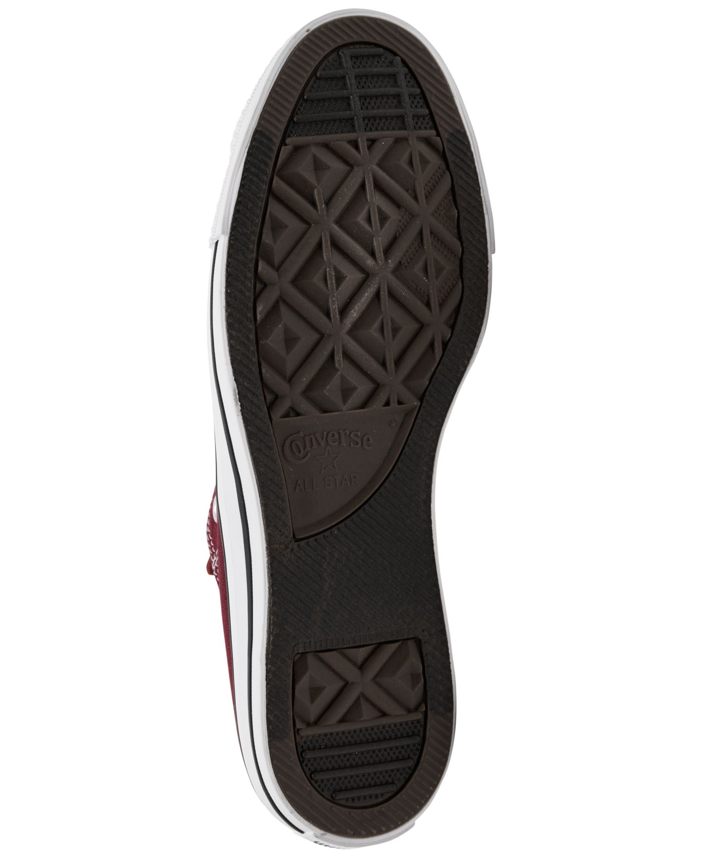 Мужские кроссовки Converse Chuck Taylor Low Top, цвет: Бордовый / Белый — фото 6